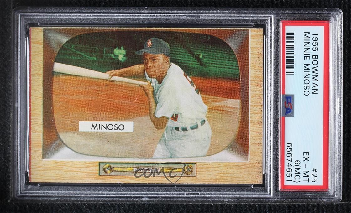 1955 Bowman Minnie Minoso #25 PSA 6 HOF 1q7