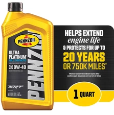 New 0W-40 Ultra Platinum Full Synthetic Motor Oil, 1 Quart, 6-Pack