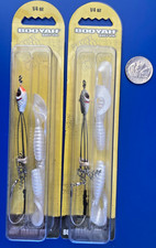 NEW LOT 2 BOOYAH BAIT CO BOO TEASER RIG FISHING LURES 1/4 OZ. PEARL ALPINE NIB