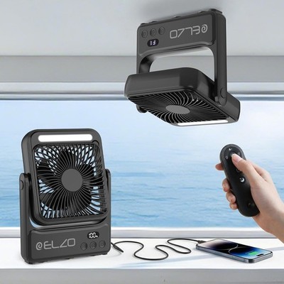 ELZO Magnetic Travel Fan 10000mAh for Cruise Ship Cabin with Night Light, Upgra