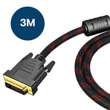 DVI to DVI Cable Adapter - Male DVI-D to Male DVI-D (Dual Link) Cable 10ft