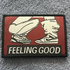 FEELING GOOD 2x3 Embroidered Morale Patch Hook Backing Brand New