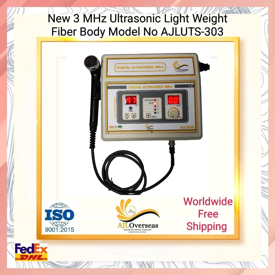 AJLUTS-3MHz 302 lumière numérique peser fibre physiothérapie ultrasonique... - Photo 2/4