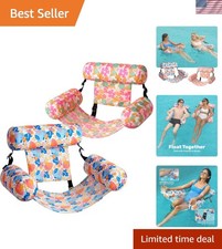 Inflatable Pool Floats Adult,2 Packs Floating Lounge Chairs,Blow up Pool Nood...