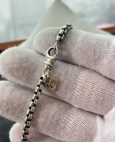 David Yurman 925 & 14k Gold Renaissance Pendant Necklace 16" - Picture 8 of 9