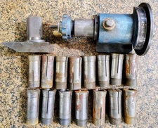 VINTAGE 5C COLLET  SPIN FIXTURE/ EAGLE ROCK GRINDING 15 DEGREE FIXTURE & COLLETS