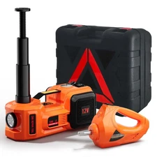 Electric Car Jack with Air Compressor & Emergency Hammer 5-Ton Hydraulic Lift