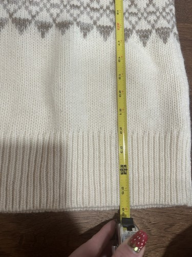 Banana Republic Women’s Sweater Fair Isle Crewneck Preppy Cream M cottage core - Bild 11 von 11