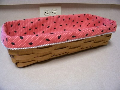 Bread Basket Liner from Longaberger Watermelon Seed Fabric