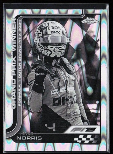 Lando Norris 2025 Topps Chrome Formula 1 #107 B&W RayWave Refractor