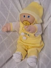 Vintage Cabbage Patch Kids Doll Bald Blue Eyes Pacifier PMI 1985