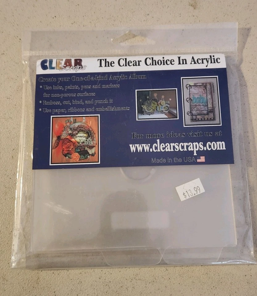 Clear Acrylic Album Pages 6x6 UNUSED 6 Pieces Clear Scraps Pre-Owned - Image 2 of 4