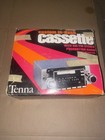 Tenna AM FM Radio NEW Car Stereo Cassette Player Shaft Mount 2 Knob Push Button