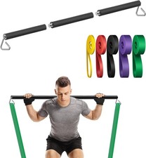 Resistance Band Bar 26.4 Inch Workout Bar for Fitness, Portable Weightlifting