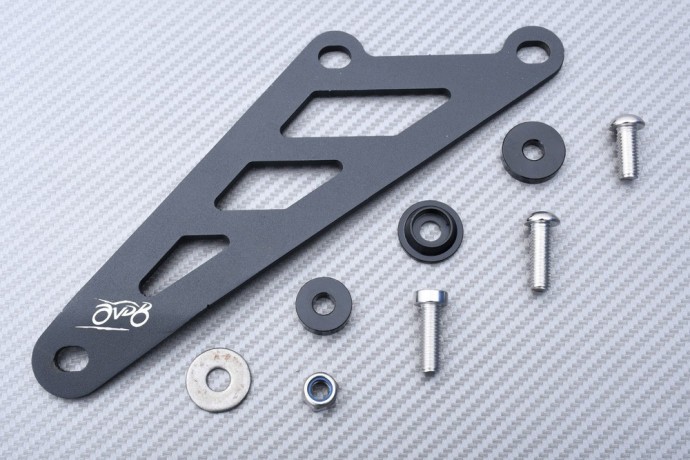 Support d'échappement en alu brossé pour moto Kawasaki ZX10R 2004