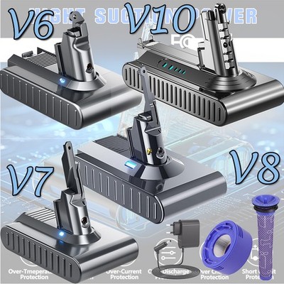 9500mAh Akku für Dyson V6 V7 V8 V10 Absolute Animal Staubsauger & Filter Zubehör