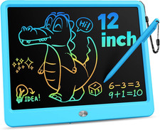 12 Inch LCD Writing Tablet with Anti-Lost Stylus, Erasable Doodle Board Colorful
