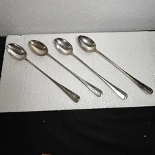 Antique (Set Of 4) EP A1 Silverware Long Spoons Cooper Bros & Sons England 1oz