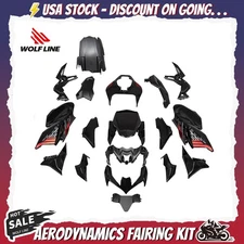 WOLFLINE Bodywork Fairing Kit For Kawasaki Z900 SE 2020-2024 ABS Kits Black Red