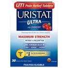 Uristat Ultra Strength UTI Relief Compresse - Allevia il dolore urinario, 30 conteggi