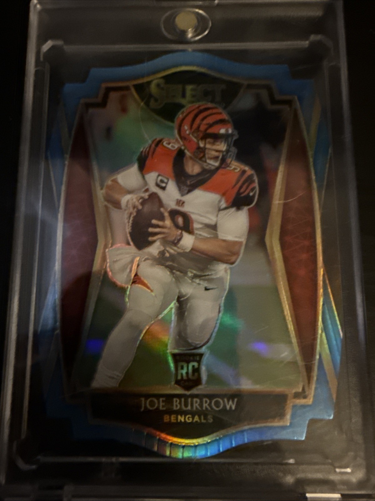 2020 Panini Select - Premier Level Joe Burrow #146 Light Blue Prizm Die-Cut (RC)