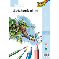 Folia Tonpapier Zeichenkarton Weiß 250 G/Qm 25 St.