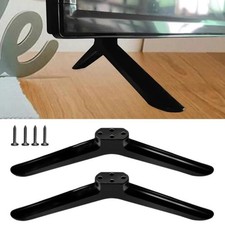 TV Stand Legs with Screws Non-Slip Pads Tabletop TV Base Bracket Black