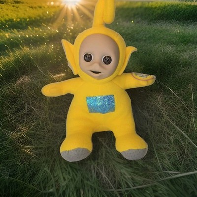 Vintage Teletubbies LAA-LAA Plush 16” - Vinyl Face - Blinking Eyes