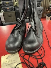 Vintage Ro-Search Black Leather Military Combat Boots  12 R