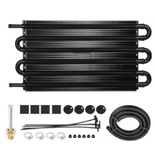 Upgrade Oil Cooler 6 Pass Aluminium Transmission Cooler, 5/16" Universal 6 Rows