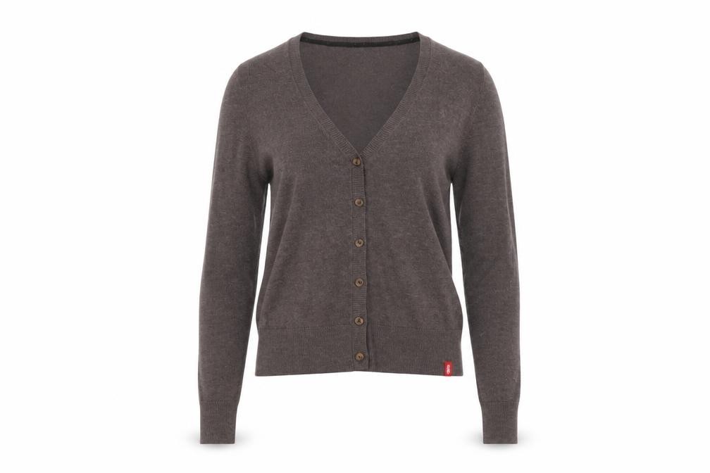 EDC Womens Cardigan Jumper Size S UK '' Brown V-Neck Long Sleeve