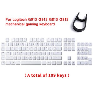 1 set A full 109 keys White Keycaps for Logitech G813 G913 G815 G915TKL Keyboard