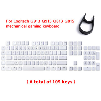 1 set A full 109 keys White Keycaps for Logitech G813 G913 G815 G915TKL Keyboard
