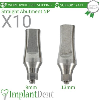10x Straight Abut Dental Prosthetic NP Conical Connection Hex System 2.25mm