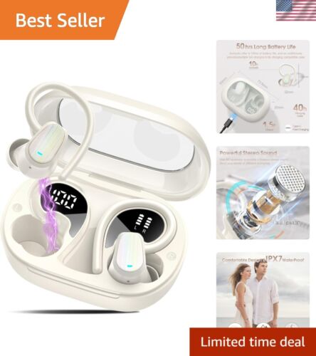50H Playtime Bluetooth 5.4 Earhooks Headphones - Perfect for Workout and Running