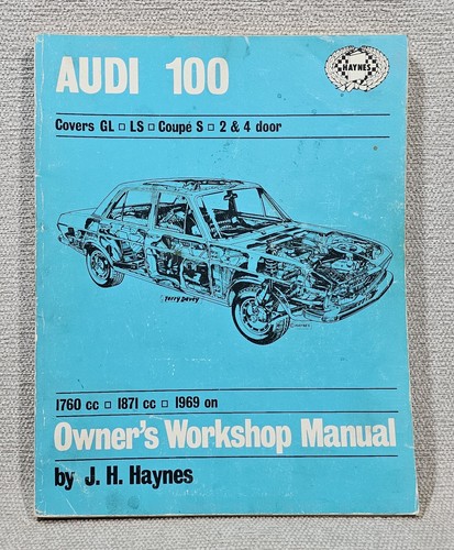 1969 on Audi 100 Repair Manual HAYNES GL LS Coupe S 2 &4 Door 1760cc 1871cc - 第 1/6 張圖片
