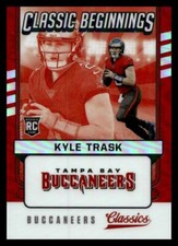 2021 Panini Classics Classic Beginnings Kyle Trask #CB-KT Red /50 RC Buccaneers