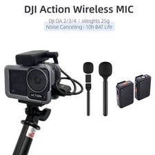 Camera Wireless Microphone External / Handheld Stick For DJI OSMO ACTION 4/3/2