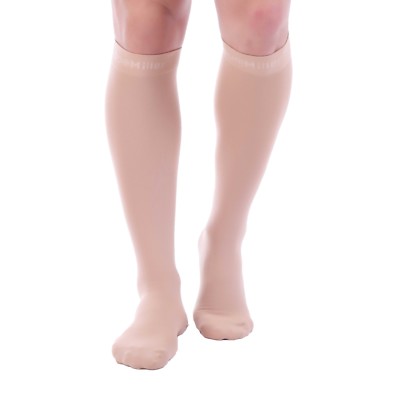 Doc Miller Compression Varicose Veins Travel Recovery Socks 20-30mmHg SKIN/NUDE