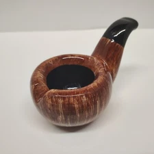 Ceramic Pipe Ashtray Novelty Ceramic Brown Glazed Collectible Decor Portugal