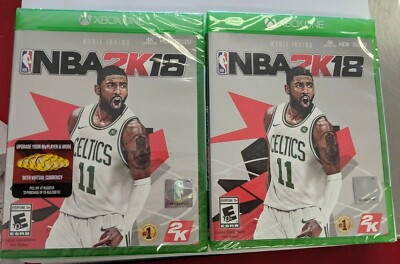 NBA 2K18 (Microsoft Xbox One, 2017) New Brand Sealed Celtics Kyrie Irving  Cover 710425499081|