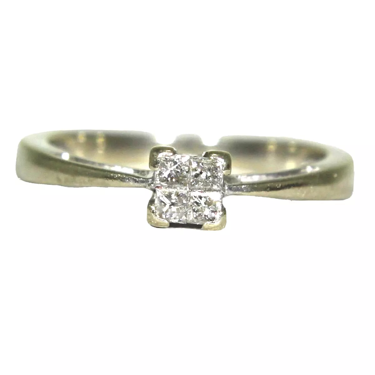 Diamond square shop cluster ring