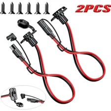2Pcs SAE Quick Connector Harness SAE Adapter Male Plug to Female Sock 1FT 12AWG