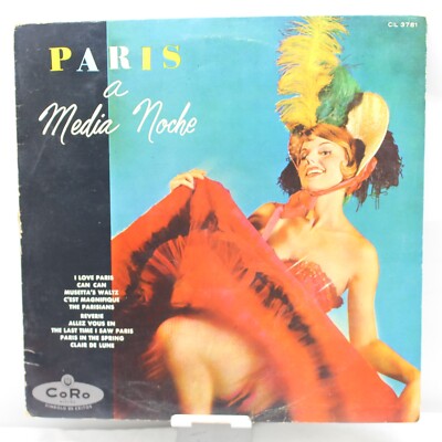 Paris a Media Noche Paris at Midnight Vinyl Record LP VG+ CIL 3781 Mexican Versi