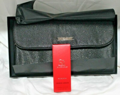 SI PASSIONE GIORGIO ARMANI GIFT SET BEAUTIFUL EVENING BAG & .5 OZ SPRAY NIB