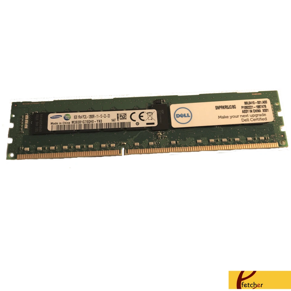SNPRKR5JC/8G 8G PC3-12800R Memory Dell Original PowerEdge M915 R320 R415 R420 - Image 2 of 2