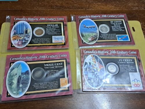Lot Of Canada's Historic 20th Century Coin And Stamp Sets - Picture 1 of 9