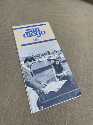 Map of San Diego from 1989 Sponsered by USPS Express Mail