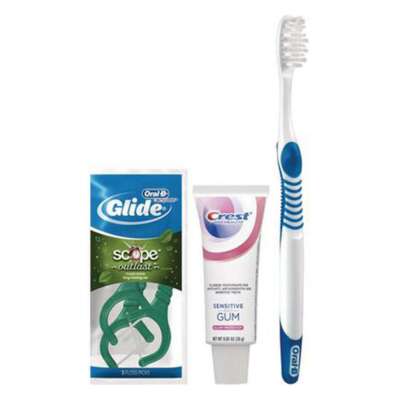 Crest Oral-B Sensitive Manual Solutions Bundle with Glide Floss Picks, 72/Case