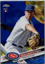 Rob Zastryzny 2017 Topps Chrome #89 Topps Blue Wave Refractor Chicago Cubs
